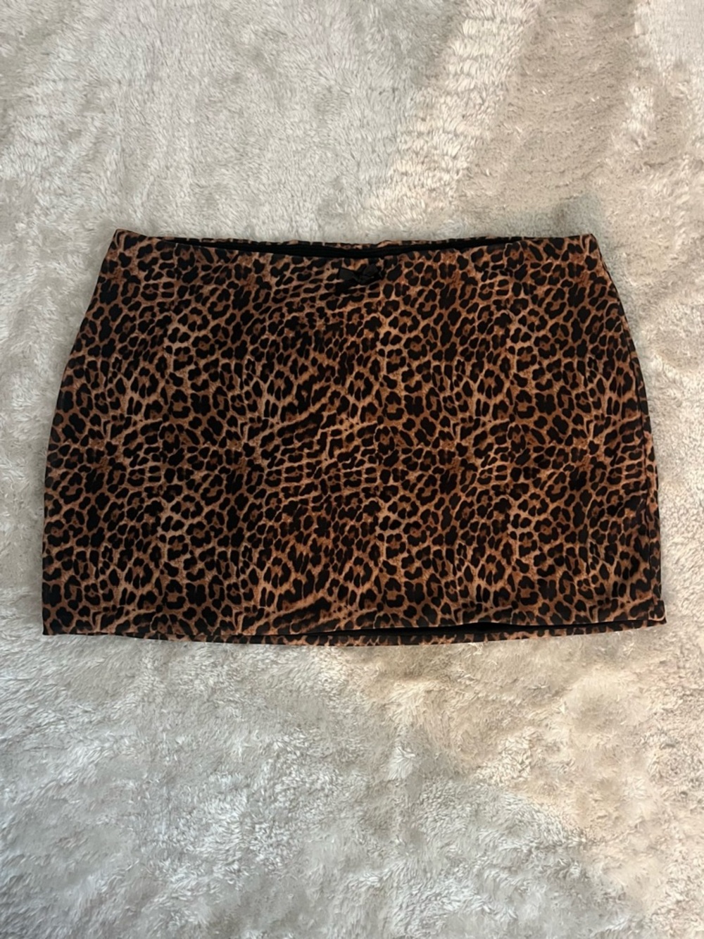 Edikted S Leopard Print Mini Skirt - Brown/Black